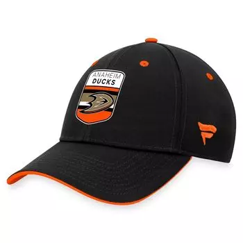 Мужская гибкая кепка с логотипом Fanatics Black Anaheim Ducks Draft NHL 2023