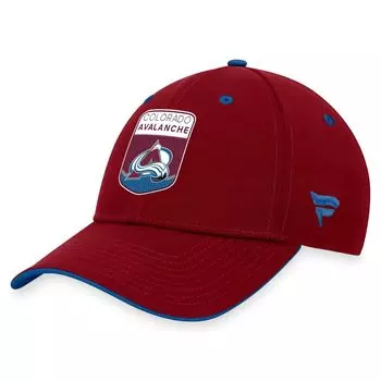 Мужская гибкая кепка с логотипом Fanatics бордового цвета Colorado Avalanche для драфта НХЛ 2023