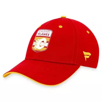 Мужская гибкая кепка с логотипом Fanatics Red Calgary Flames драфт НХЛ 2023