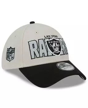 Мужская гибкая кепка Stone, черная Las Vegas Raiders 2023 NFL Draft 39THIRTY New Era