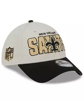 Мужская гибкая кепка Stone, черная New Orleans Saints 2023 NFL Draft 39THIRTY New Era