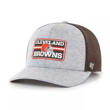Мужская гибкая шляпа мотиватора Cleveland Browns '47 с принтом серо-коричневого цвета