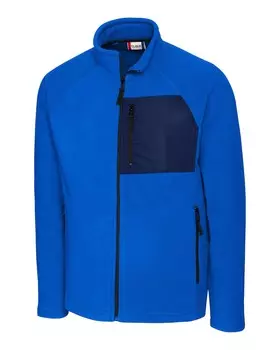 Мужская гибридная куртка Clique Summit из микрофлиса на полной молнии, цвет Royal Blue