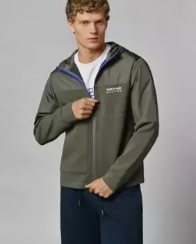 Мужская гибридная куртка Red Bull Racing с капюшоном и застежкой-молнией Pepe Jeans, темно-зеленый