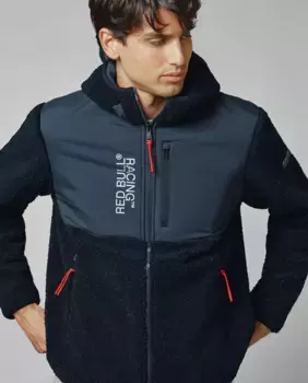 Мужская гибридная куртка Red Bull Racing с овчиной и застежкой-молнией Pepe Jeans, темно-синий
