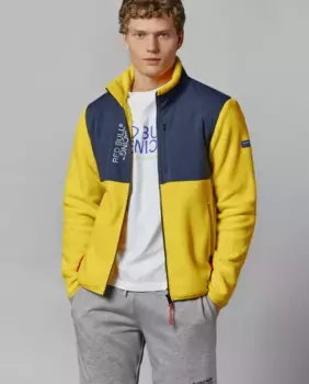 Мужская гибридная куртка с цветными блоками и воротником-стойкой Pepe Jeans, желтый