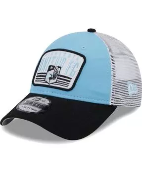 Мужская голубая, черная кепка с нашивкой ФК Миннесота Юнайтед 9FORTY Trucker Snapback New Era