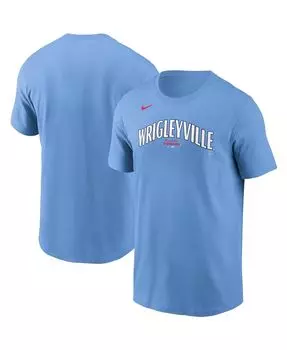 Мужская голубая футболка chicago cubs team city connect с надписью Nike, светло-синий