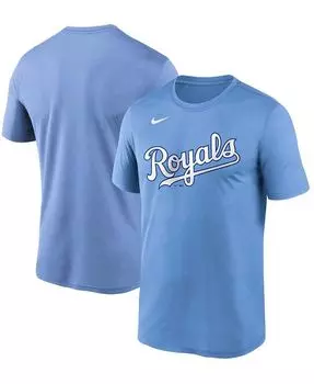 Мужская голубая футболка Kansas City Royals Wordmark Legend Nike, синий