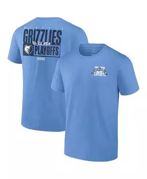 Мужская голубая футболка memphis grizzlies 2022 nba playoffs dunk Fanatics, светло-синий