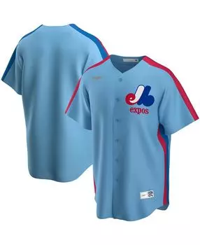 Мужская голубая футболка montreal expos road cooperstown collection team jersey Nike, светло-синий