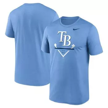 Мужская голубая футболка Tampa Bay Rays Icon Legend Legend Nike