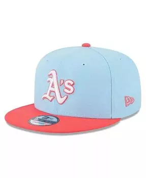 Мужская голубая и красная кепка Oakland Athletics Spring Basic двухцветная кепка Snapback 9FIFTY New Era, синий