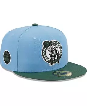 Мужская голубая и зеленая двухцветная кепка Boston Celtics 59FIFTY приталенная кепка New Era