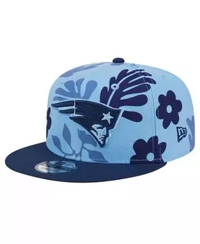 Мужская голубая кепка New England Patriots Leafy 9FIFTY Snapback New Era, синий