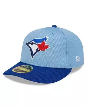 Мужская голубая кепка Toronto Blue Jays 2024 для тренировок с низким профилем 59FIFTY New Era, синий