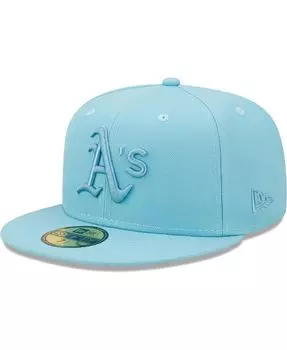 Мужская голубая приталенная кепка Oakland Athletics Color Pack 59FIFTY New Era