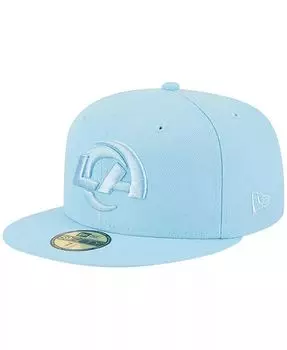 Мужская голубая приталенная шляпа Los Angeles Rams Color Pack Brights 59FIFTY New Era, синий