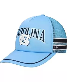 Мужская голубая регулируемая кепка на каблуке North Carolina Tar Heels с боковой полосой '47 Brand, синий
