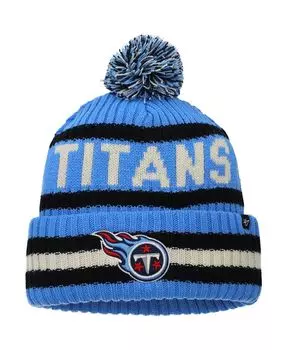 Мужская голубая вязаная шапка с манжетами и помпоном Tennessee Titans Bering '47 '47 Brand