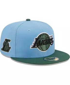 Мужская голубая, зеленая двухцветная кепка Los Angeles Lakers 59FIFTY приталенная кепка New Era