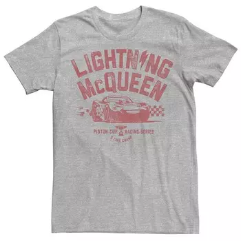 Мужская гоночная футболка Disney/Pixar's Cars 3 Lightning McQueen Licensed Character, цвет Athletic Heather