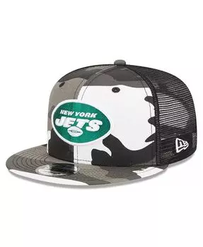 Мужская городская камуфляжная кепка New York Jets 9FIFTY Trucker Snapback New Era, зеленый