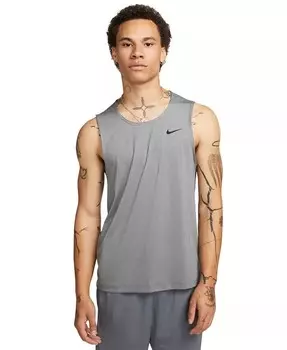 Мужская готовая майка для фитнеса Dri-FIT свободного покроя, стандартная, большая и высокая Nike, серый
