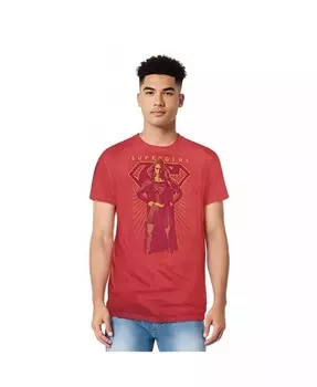 Мужская готовая взрослая футболка Heather Supergirl, красный