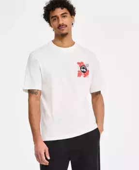 Мужская графическая футболка Nufloro с круглым вырезом Hugo Boss, белый