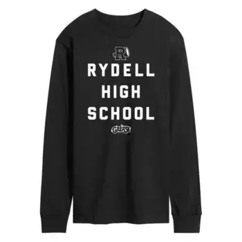 Мужская графическая футболка с длинным рукавом Grease Rydell Licensed Character, черный