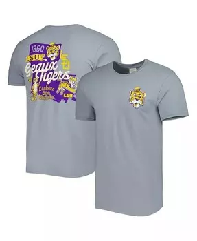 Мужская графитовая футболка LSU Tigers Vault State Comfort Comfort Image One, серый