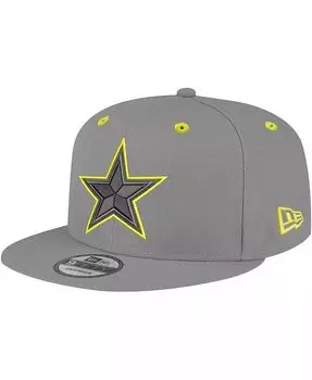 Мужская графитовая кепка Dallas Cowboys Volt 9FIFTY Snapback New Era, серый