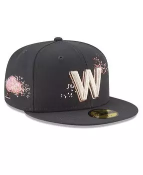 Мужская графитовая приталенная кепка Washington Nationals 2022 City Connect 59FIFTY New Era