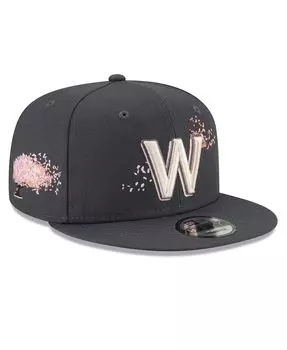 Мужская графитовая регулируемая кепка с защелкой Washington Nationals 2022 City Connect 9FIFTY Snapback New Era