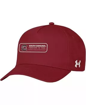 Мужская гранатовая кепка South Carolina Gamecocks 2023 с регулируемой боковой линией Under Armour, красный
