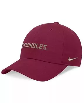 Мужская гранатовая регулируемая кепка для полевого клуба Florida State Seminoles 2024 Nike, красный