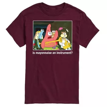Мужская губкаБоб КвадратБрюки Футболка майо Licensed Character, красный