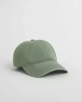Мужская хлопчатобумажная бейсболка с эффектом потертости Gant, зеленый