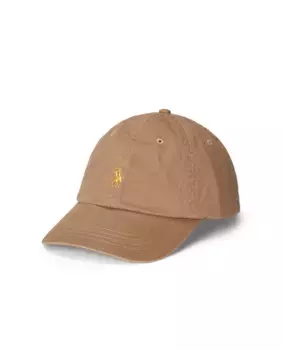 Мужская хлопчатобумажная бейсболка с вышитой лошадкой Polo Ralph Lauren, бежевый