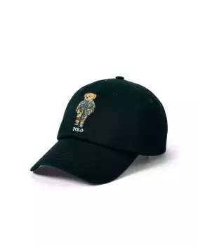 Мужская хлопчатобумажная кепка с Polo Bear Polo Ralph Lauren, чёрный
