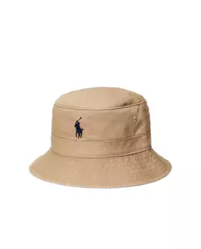 Мужская хлопчатобумажная рыбацкая шапка Polo Ralph Lauren, коричневый