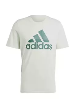 Мужская хлопковая футболка Essentials Adidas, цвет Lingrn/cgreen