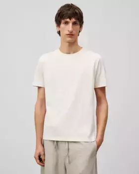 Мужская хлопковая футболка классического кроя Adolfo Dominguez, цвет Crudo