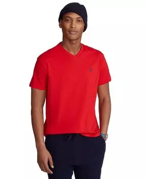 Мужская хлопковая футболка классического кроя Polo Ralph Lauren, красный