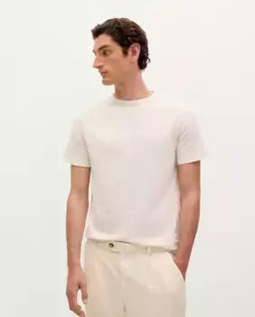 Мужская хлопковая футболка классического кроя Scalpers, белый