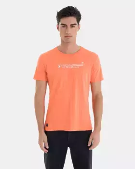 Мужская хлопковая футболка оранжевого цвета Massana, оранжевый