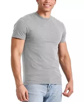 Мужская хлопковая футболка Originals с коротким рукавом Hanes, цвет Light Steel