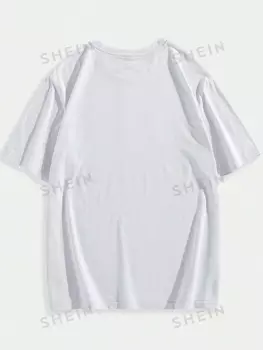 Мужская хлопковая футболка Prep, с буквенным узором, школьная Romwe, белый