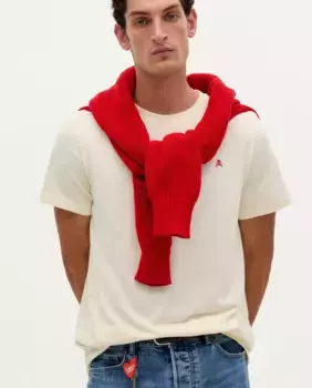 Мужская хлопковая футболка прямого кроя Scalpers, кремовый